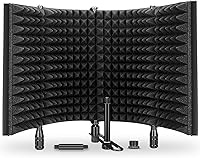 Vista 1 de Aokeo - Protector para aislamiento de micrófono de estudio, filtro pop. Se utiliza espuma absorbente de alta densidad para filtrar la voz. Adecuado