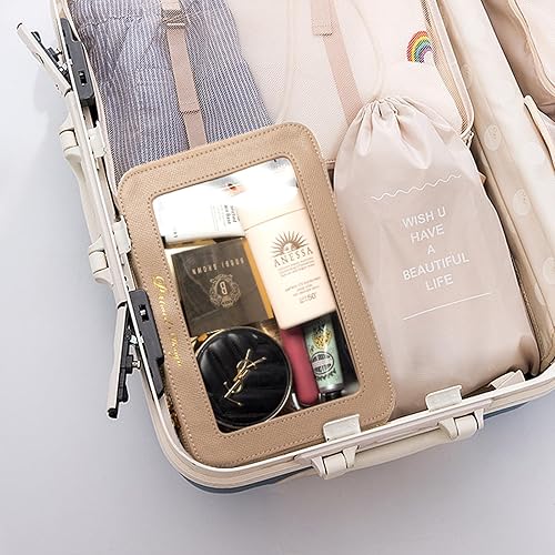 Miniatura 5 de Bolsas de maquillaje transparentes, bolsa de aseo aprobada por la TSA con cremallera, organizador de maquillaje transparente para equipaje de mano,