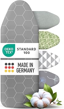 arteneur® - Made in Germany Speed Ironing Board Cover for Steam Irons - Ironing Board Cover with Thermo Reflect Aluminium Coating for Steam & Heat Reflection