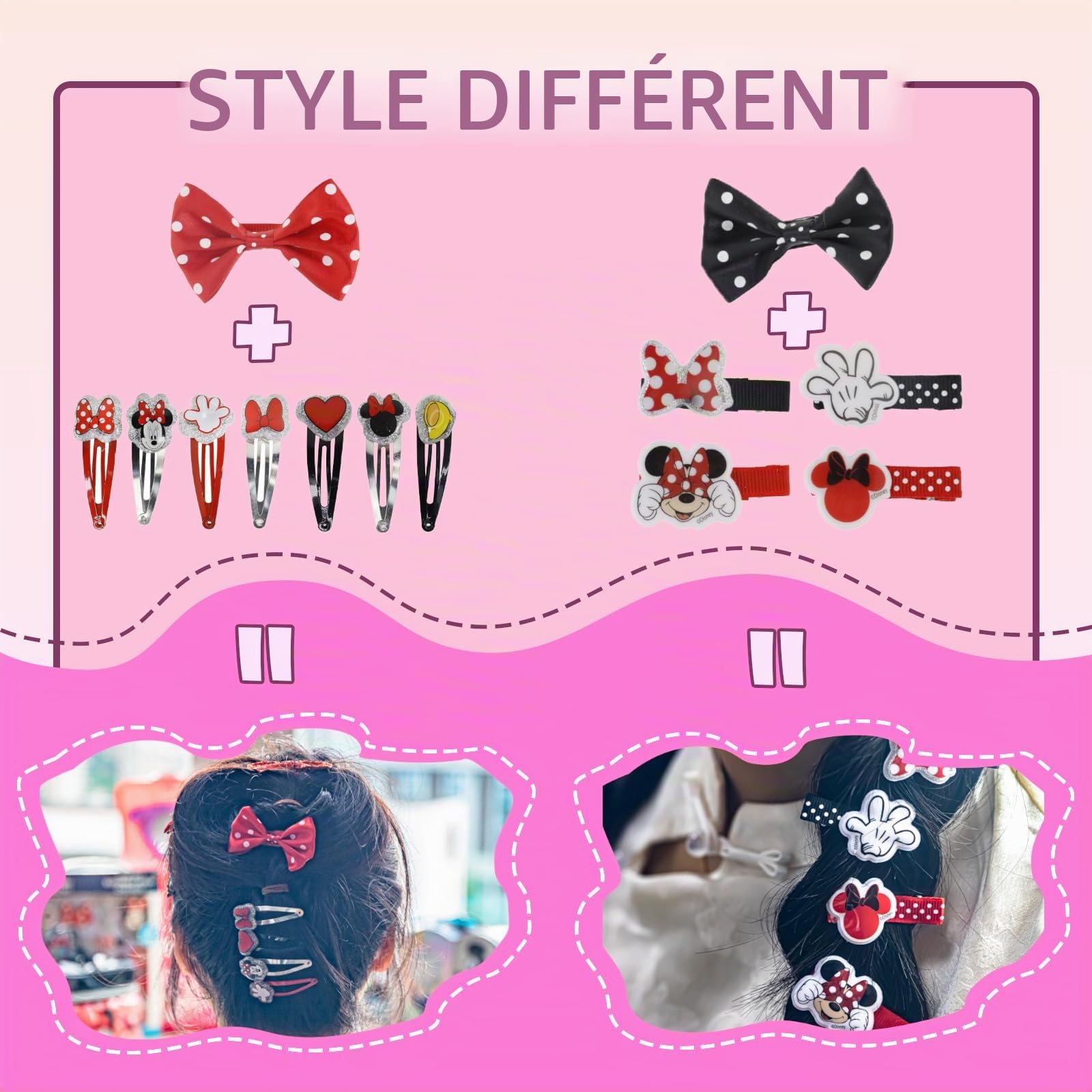 Disney Minnie Mouse Accessoires Cheveux pour Filles