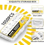 1050Pcs Flat Washers Set, 304 Stainless Steel Flat Washers for Screws, Assorted Sizes (M2 M2.5 M3 M4 M5 M6 M8 M10 M12) for Industrial Use