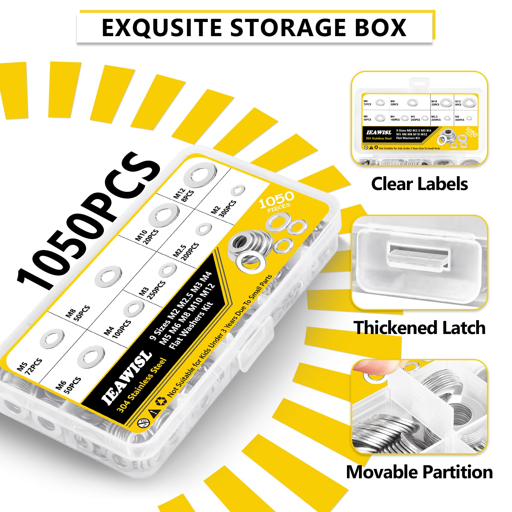 Rondelle Misure M4 M12 Mix Di Rondelle Piatte Spesse In Zinco - 300 Grammi Con Misure M4 M5 M6 M8 M10 M12, Multiuso M 10x1 25 - Foto 7