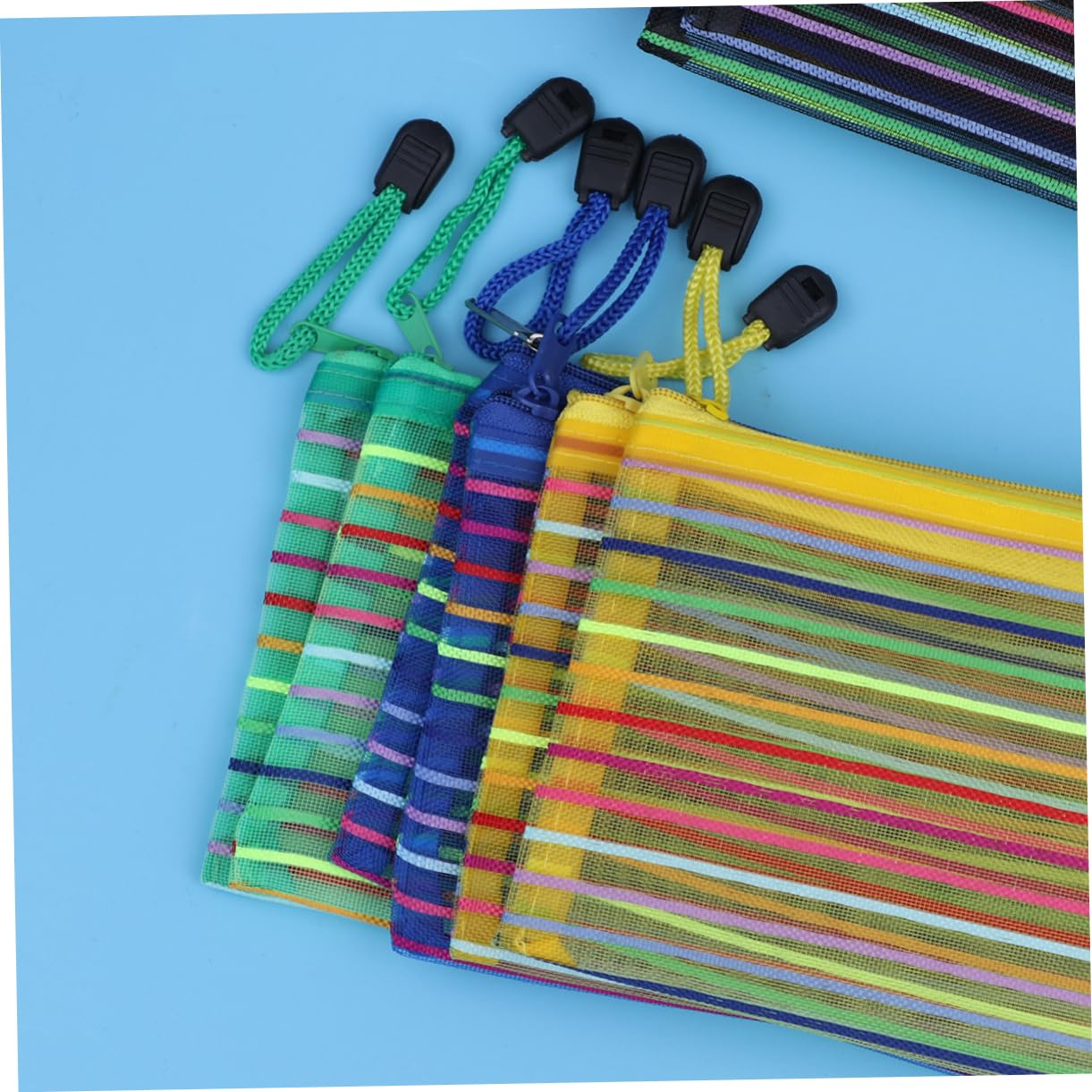 NUOBESTY 36pezzi Borsa Multiuso Con Cerniera Da Pochette Per Cancelleria e Accessori Viaggio Leggera e Resistente Per Ufficio e Scuola Varie Colorazioni