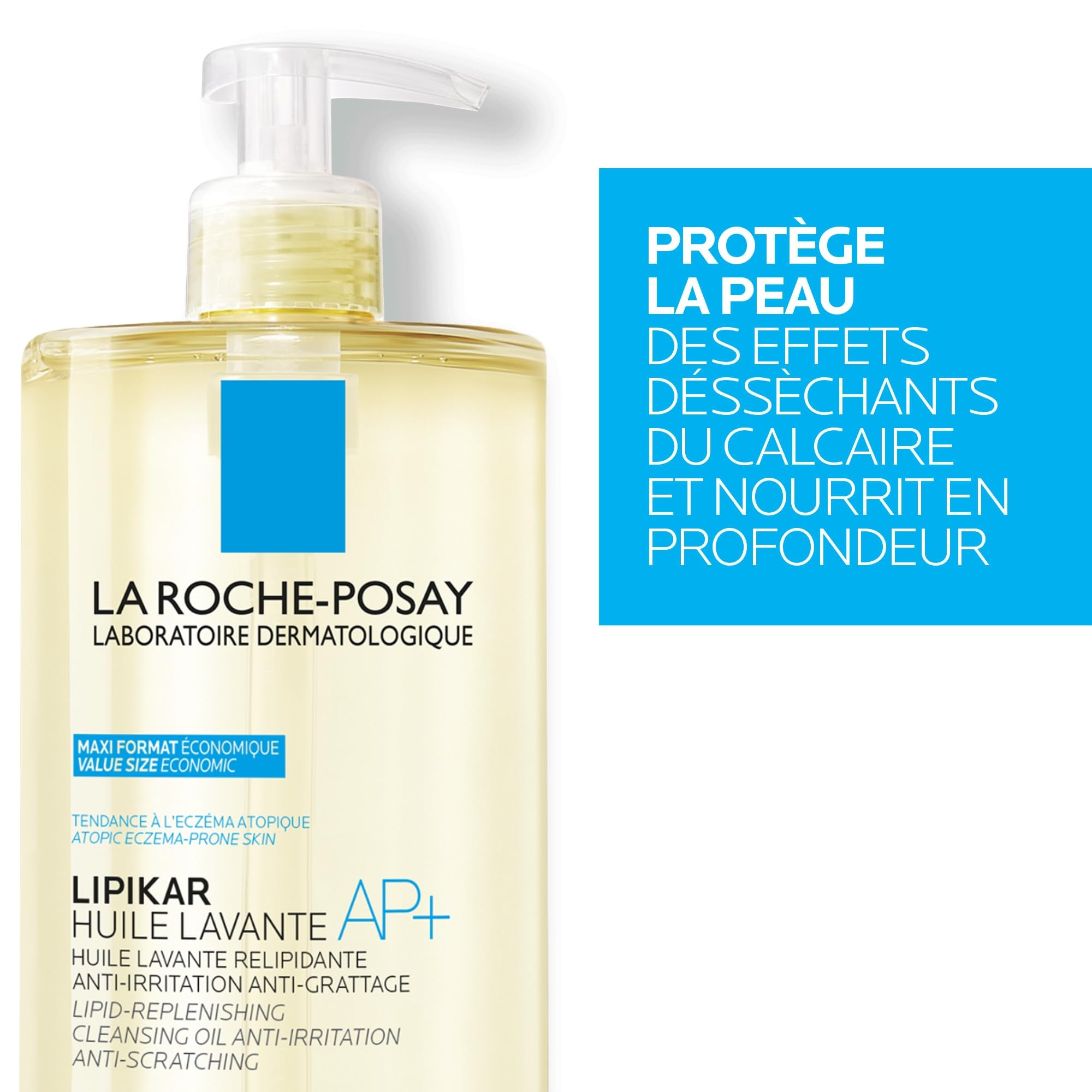 La Roche-Posay | Routine Lipikar | Huile lavante AP+ & Baume AP+M | Répare, apaise et hydrate | Convient aux peaux sèches, très sèches & atopiques | Dès la naissance | 400 ml x 2