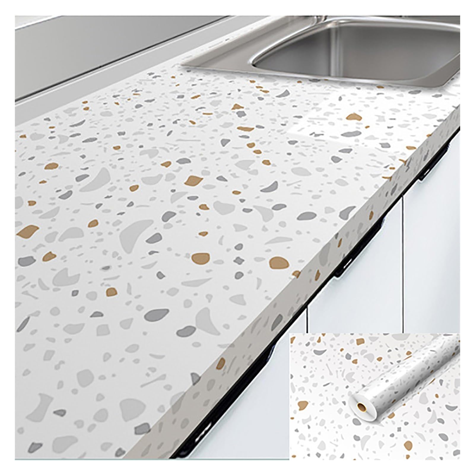 Papier peint autocollant de cuisine en vinyle imperméable 0,6x5m