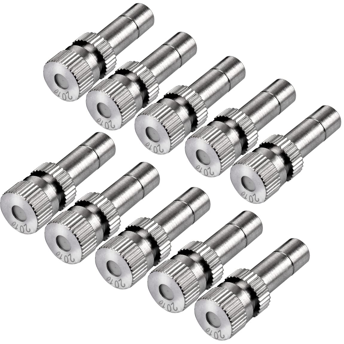ATOPLEE 10pcs Low Pressure Brass Misting Nozzles for Cooling System Humidification Sprayer (0.2mm)
