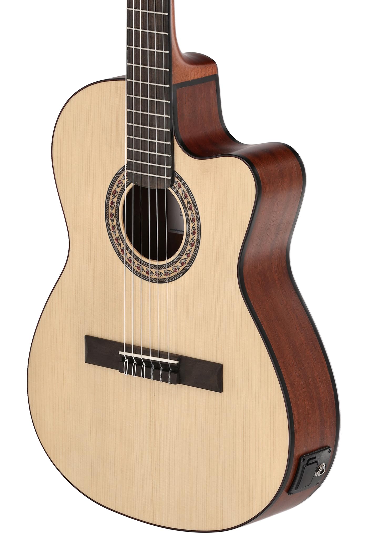 Chitarra elettroacustica Caballero Principio - Slim Electric Neck - Tavola in abete massiccio - Fondo/fasce in mogano sapelli - Preamp EQ a 4 bande - CA-PM SE