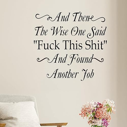 Miniatura 2 de Adhesivos de pared y luego el sabio dijo que la mierda se despega y pega calcomanías de pared removibles con citas motivacionales de la Biblia arte