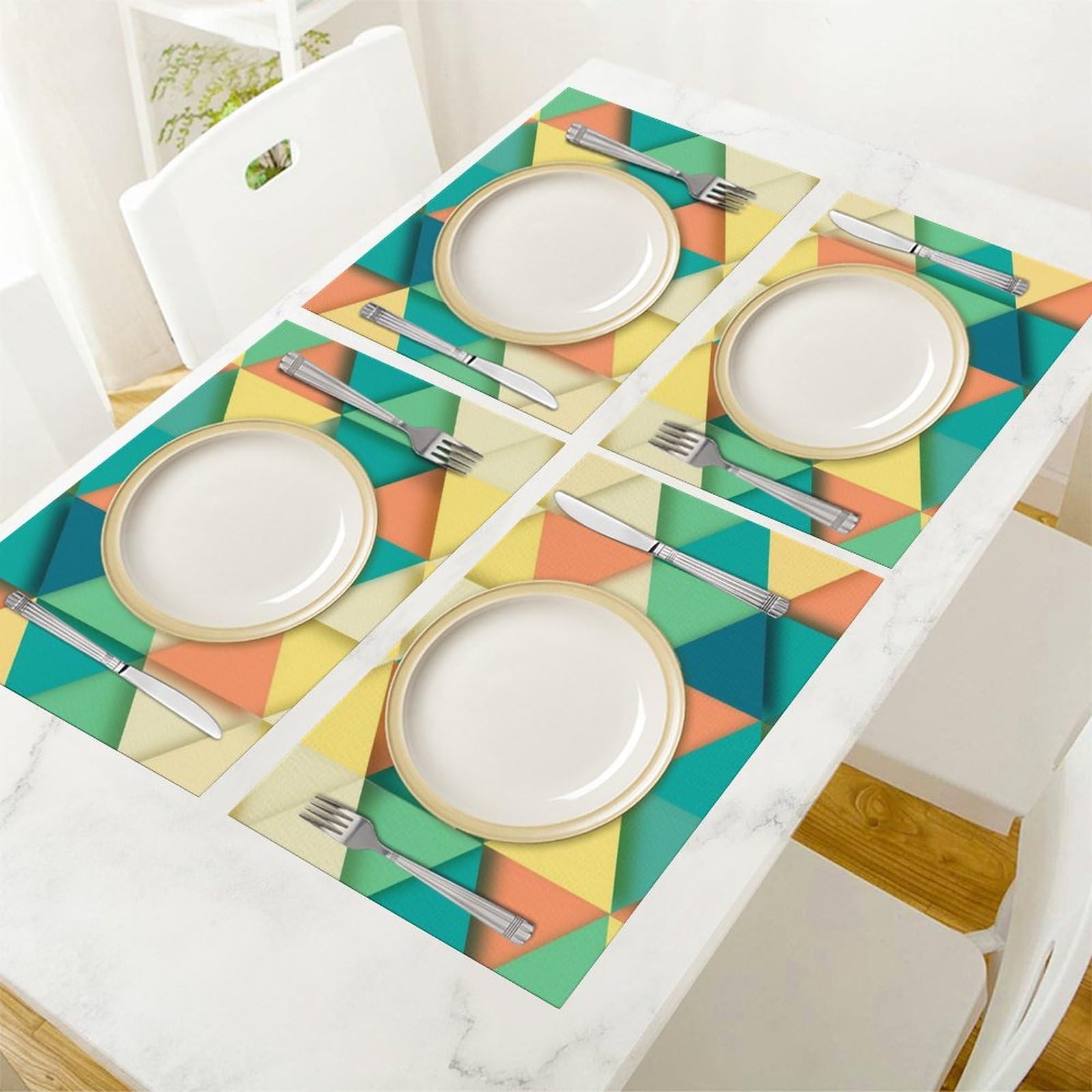 在庫確認】ラミネート加工 ランチョマット 色 青、黄色、オレンジ、黄