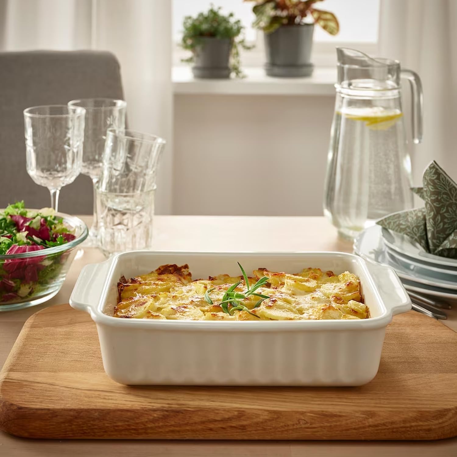 Naczynia do zapiekanek, 28 cm naczynia do pieczenia lasagne do piekarnika, ceramiczna forma do pieczenia głęboka z uchwytami, bezpieczne w piekarniku i trwałe naczynia do pieczenia, patelnia do