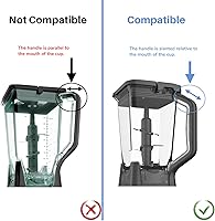 Vista 3 de Blender - Tapa de bloqueo para jarra XL de 72 onzas, pieza de repuesto compatible con Ninja 1000 1200 1500 vatios BL610 BL642 BL660 BL680 BL682