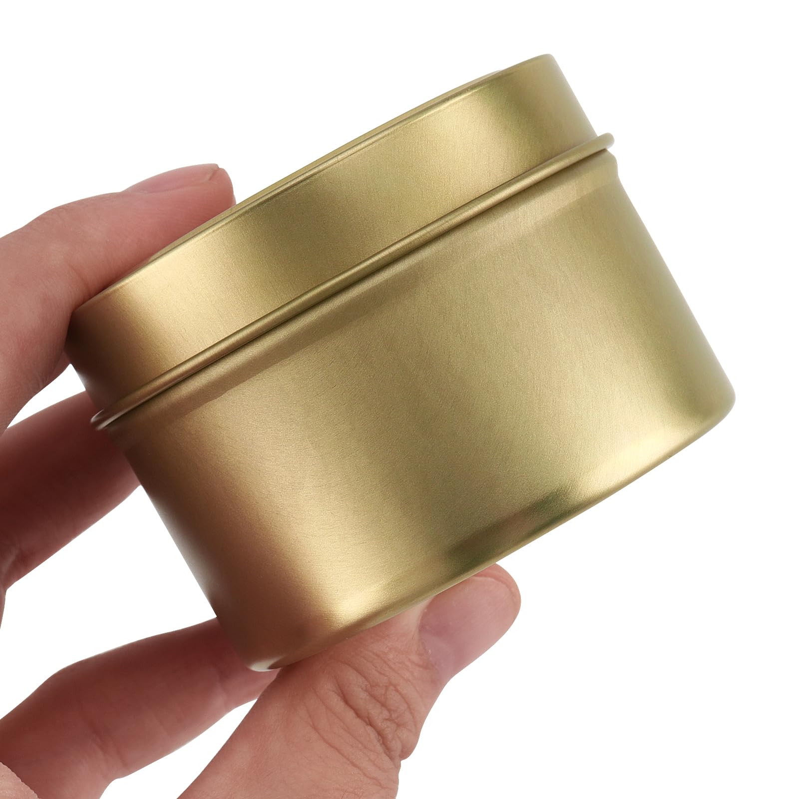 Lot de 24 bocaux à bougies vides dorés avec couvercle, 120 ml, récipients à bougies pour la fabrication de bougies