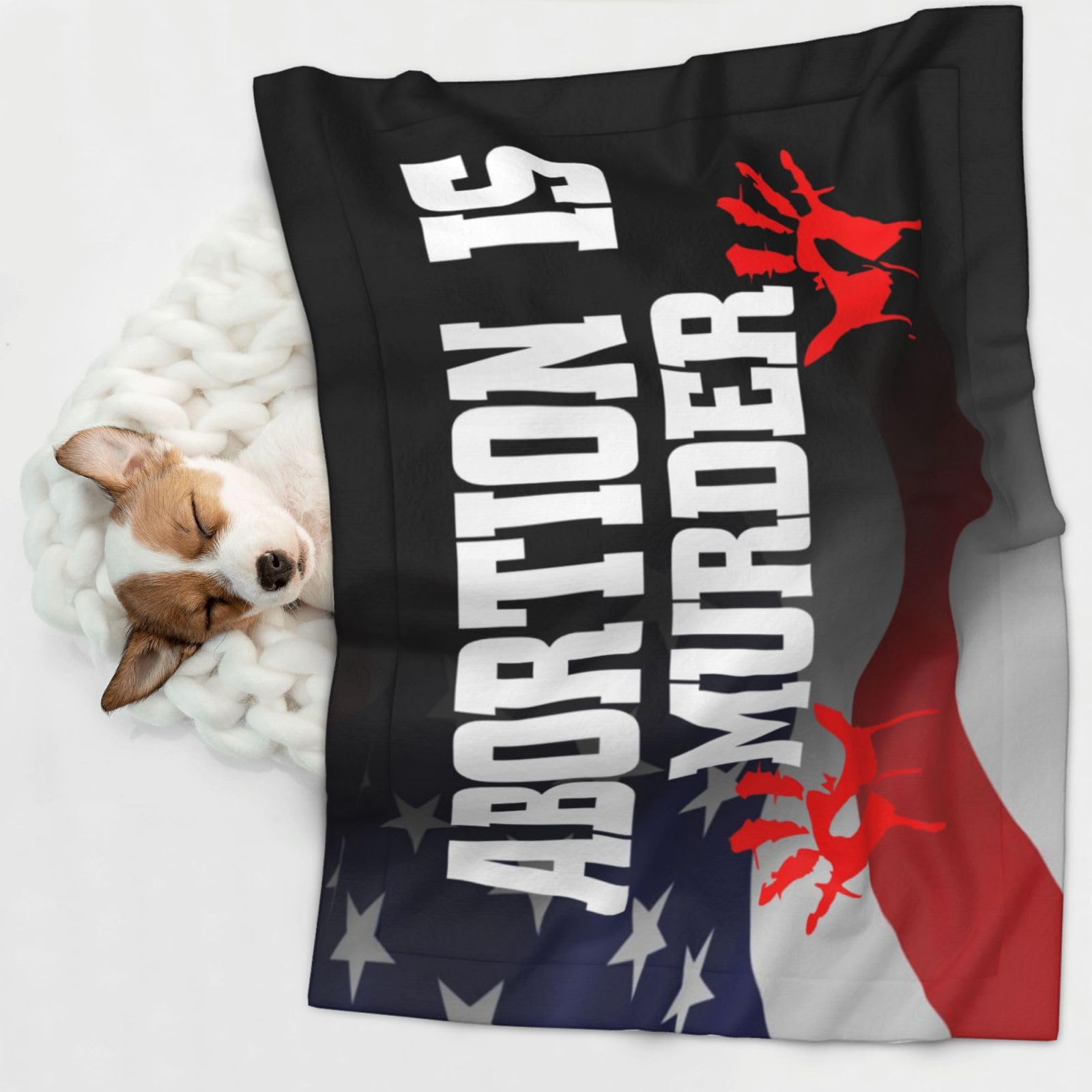 Abortion is Murder Soft and Cozy Pet Blanket for Dogs and Cats - Versatile and Comfortable Large