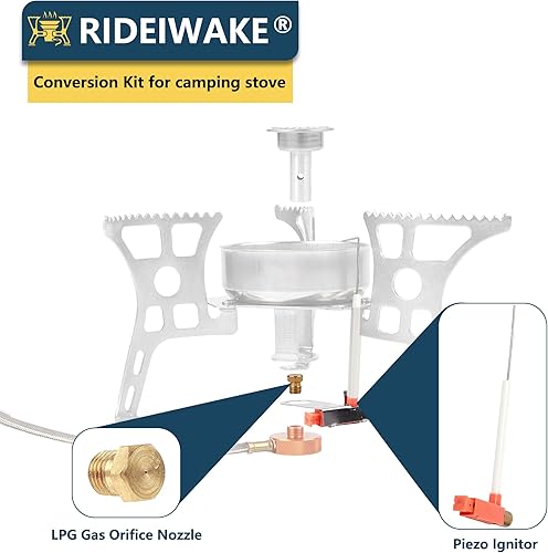 Miniatura 2 de RIDEIWAKE Kit de encendido piezoeléctrico de chispa piezoeléctrica, lgniter de electrodo y boquilla de chorro de latón, boquilla de nebulización,