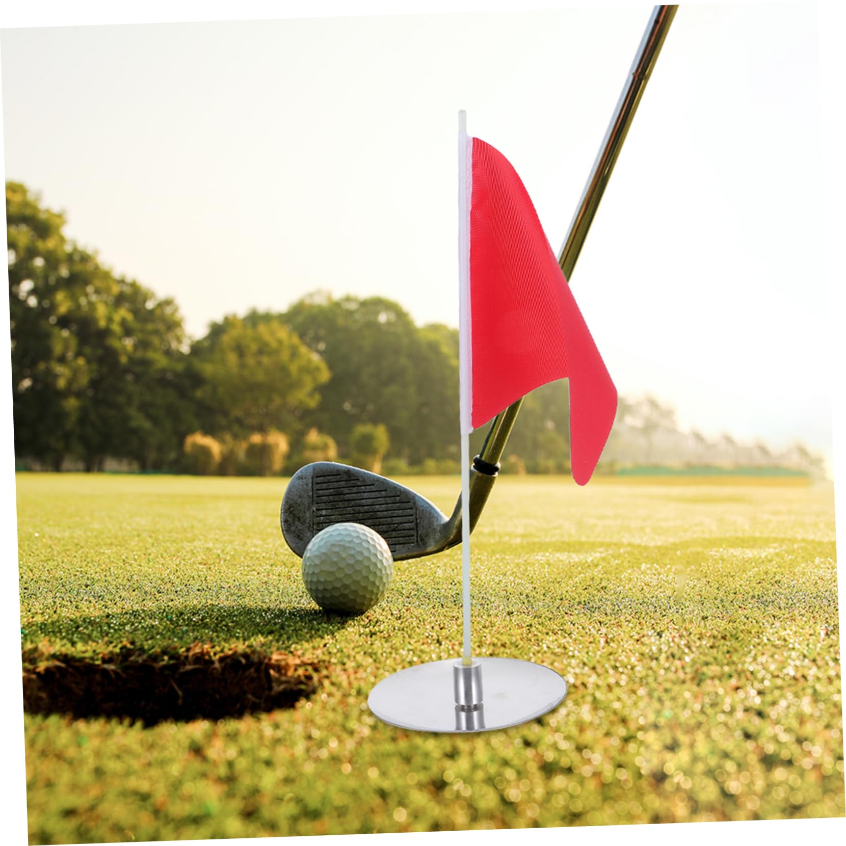 Ensemble Drapeau De Golf Portable Avec Tasse De Trou - Accessoires De Pratique De Golf Léger Et Compact Pour Améliorer La Précision De Putting