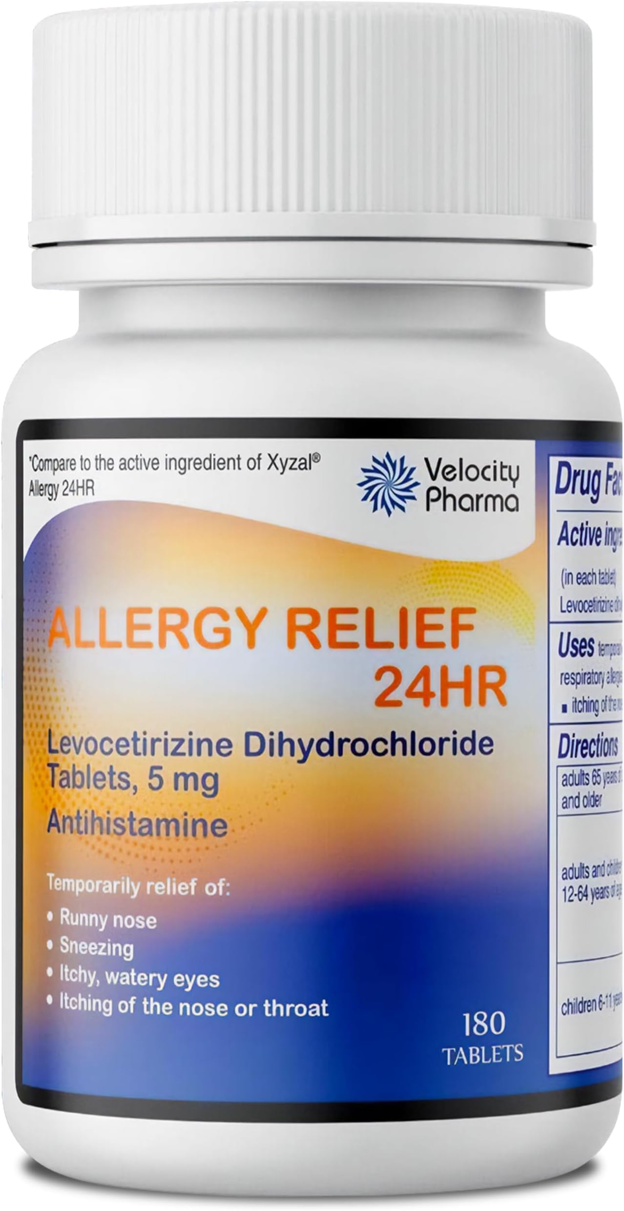 USP Tablets, 24 Hour Relief Non-Drowsy Antihistamine (180 Count (Pack of 1))