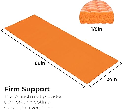 Miniatura 4 de Hello Fit Paquete de 10 tapetes de yoga antideslizantes de 68 x 24 pulgadas, tapete de gimnasio de 0.157 in de grosor para fitness y estiramiento,