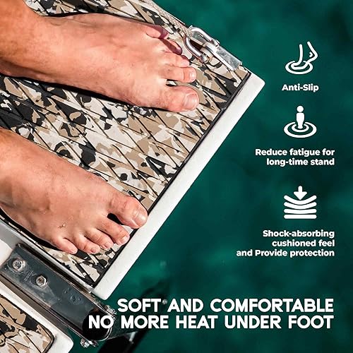 Miniatura 4 de Focean Piso de etilvinilacetato para lancha, cubierta, piso marino de camuflaje, tapete autoadhesivo para lancha a motor, caravana, yate, kayak,