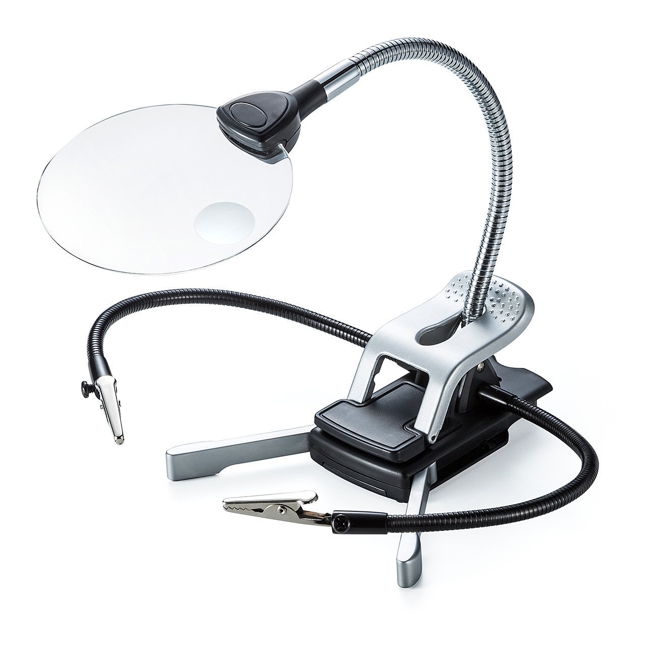 Amazon.co.jp: サンワダイレクト スタンドルーペ 拡大鏡 ライト付き