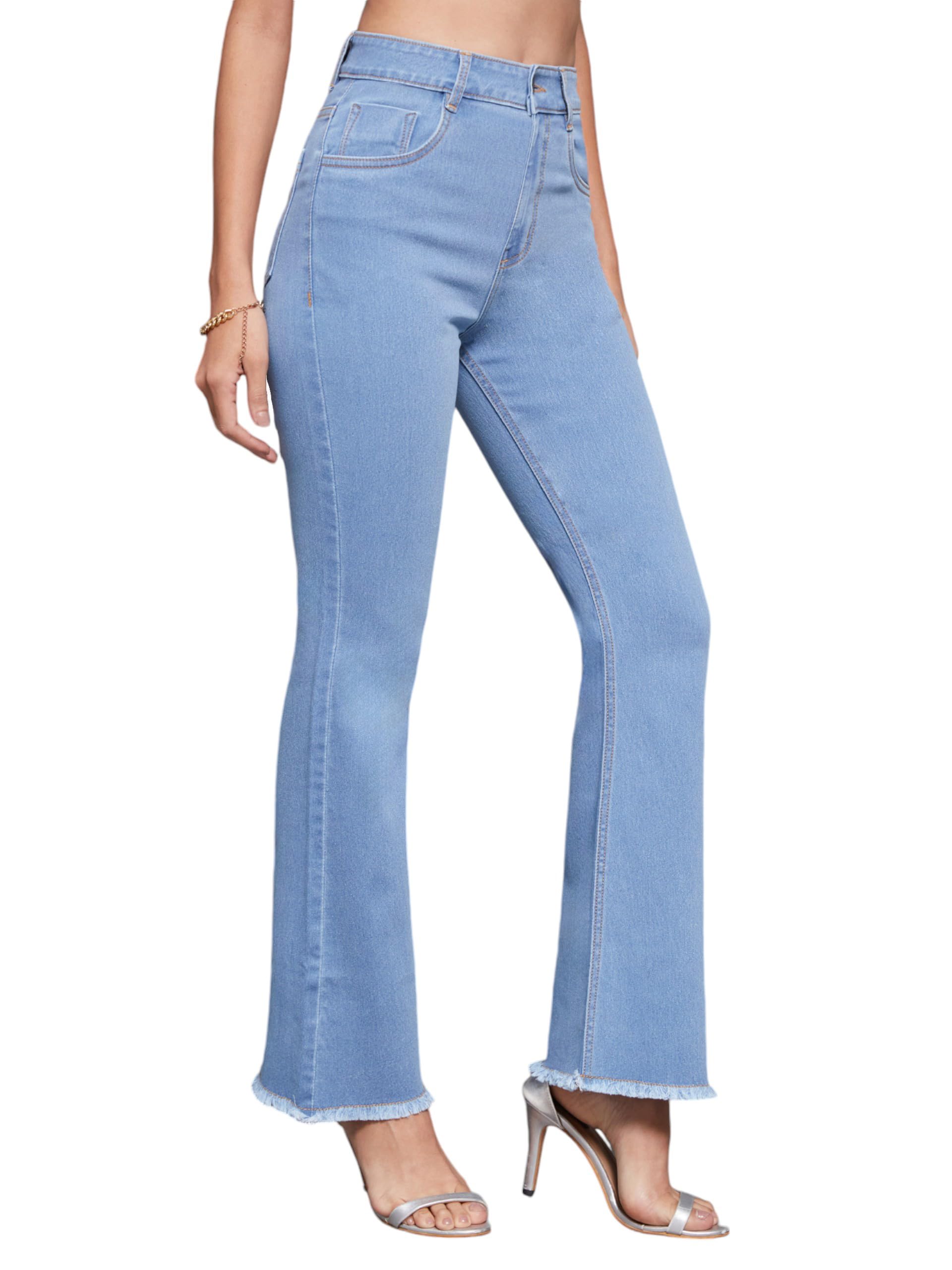 miss chase Women's Light Bootcut High Rise Regular Stretchable Denim Jeans (MCSS18DEN02-19-355-38, Marine Blue, 38)-picture-34