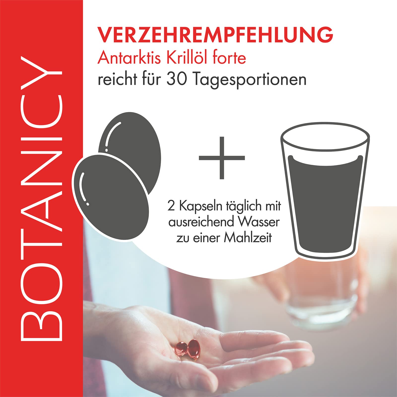 Omega 3 Krillöl Kapseln - 60 Stück - Antarktis Krillöl Forte - Für Herz und Leber - Superba Boost™ Omega 3 Öl aus Krill - Omega-3-Fettsäuren DHA & EPA, Astaxanthin & Cholin