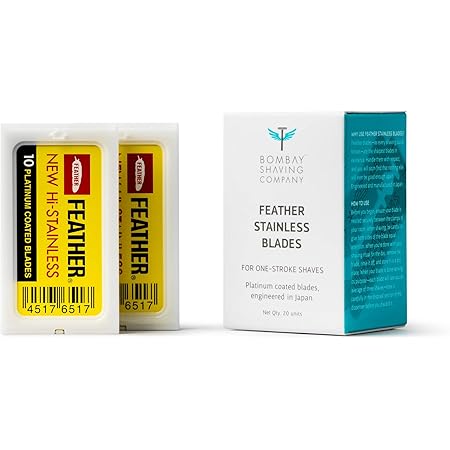 Buy Bombay Shaving Company Feather Razor Blades Platinum Coated Pack Of 20 Online At Low Prices In India Amazon In