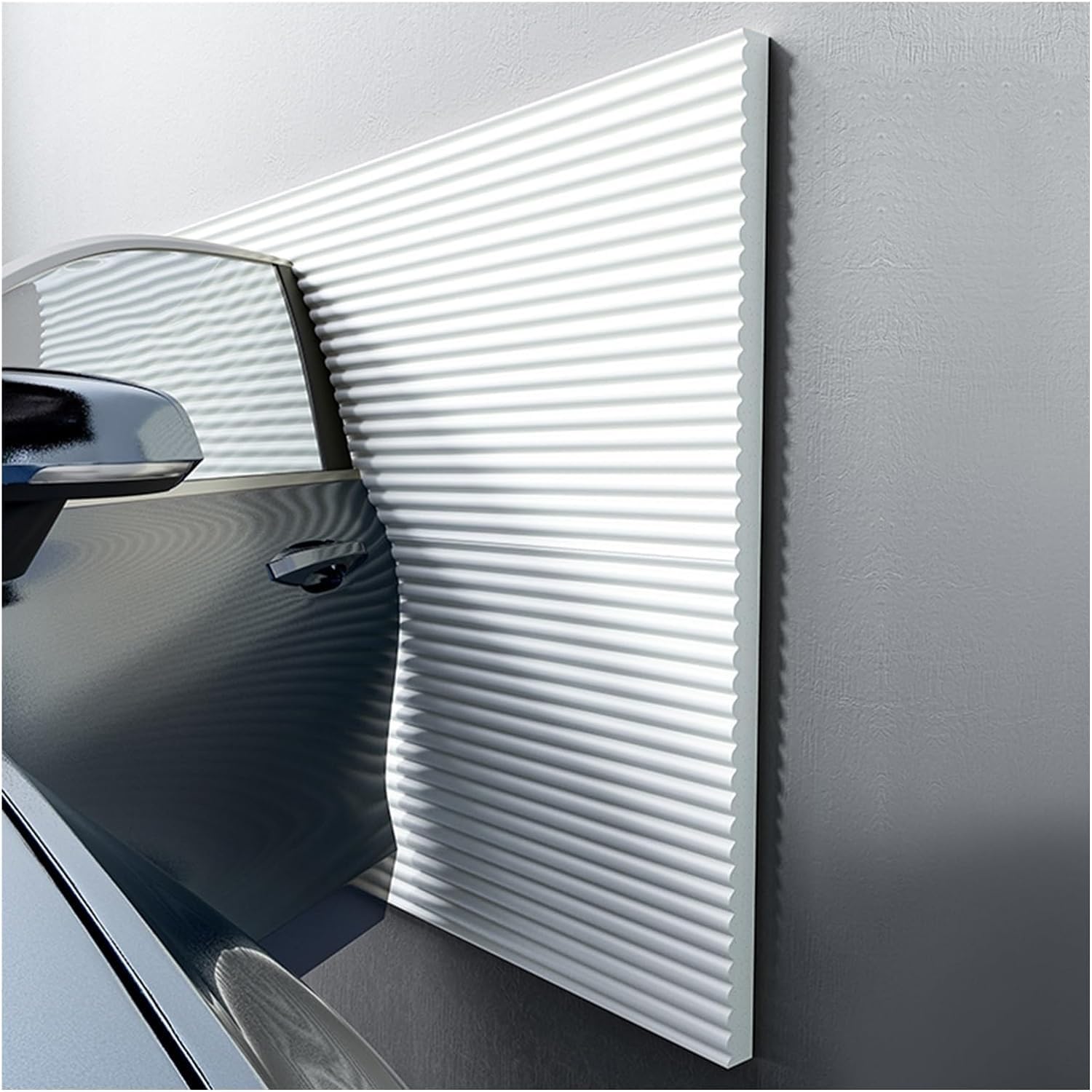 MaiBuL LNNW Car Parking Protector Garage Wall Protector, Proof Corners Edges Safety Bumper, Furniture Guards, Soft Extra-Wide Foam Padding for garages and warehouses(White-b,6.5ft/2m)