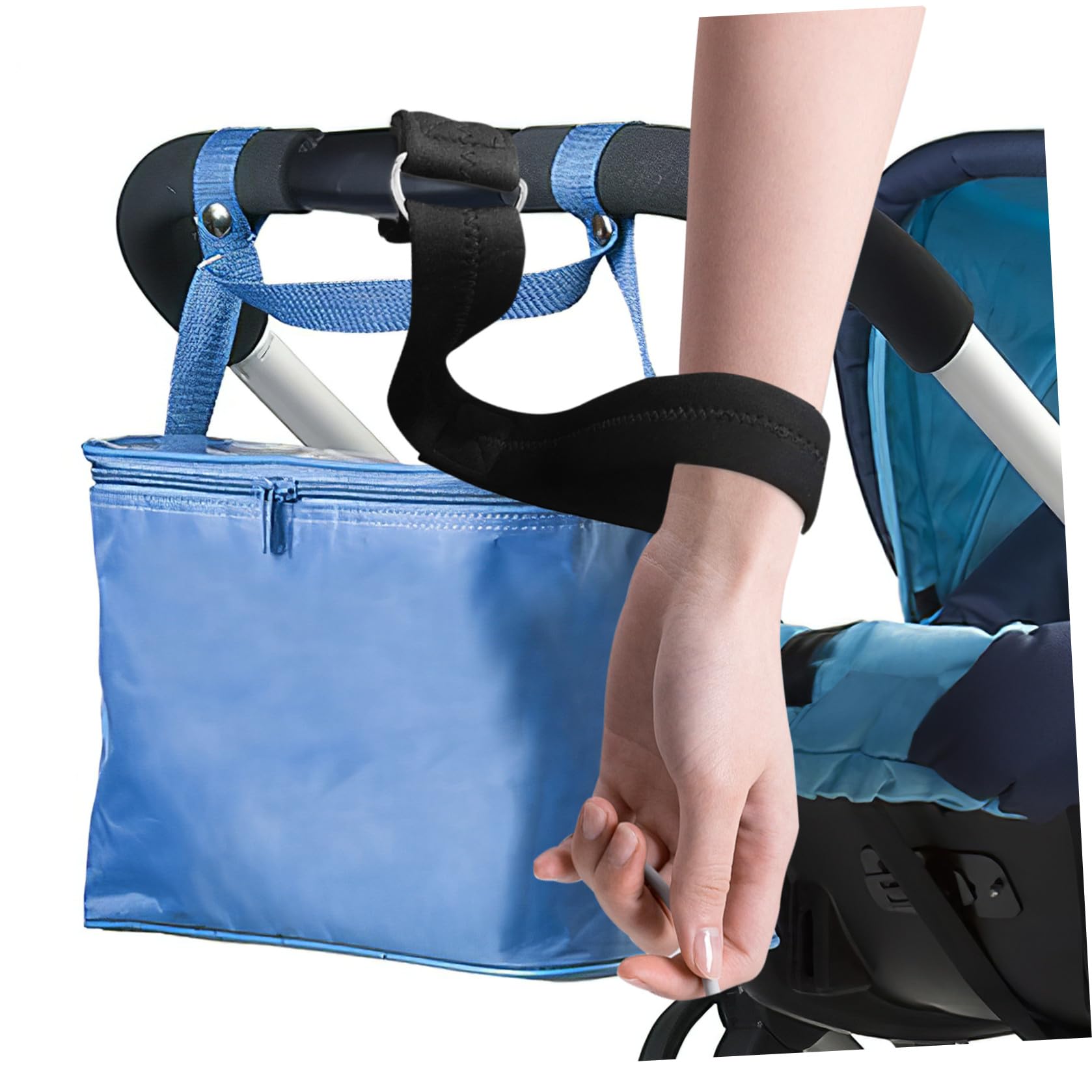 iplusmile Cinturino Polso di Sicurezza per Passeggino in Neoprene Nero Funzione Antiscivolo per Passeggini e Carrelli, Accessorio Essenziale la Protezione del Ragazzo Ragazza