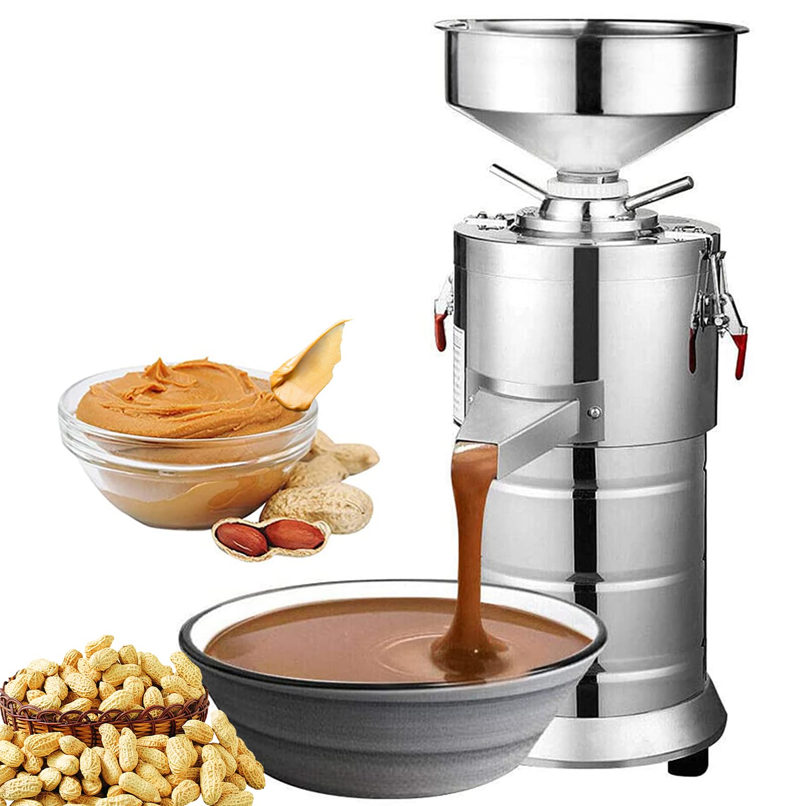AYCDL Professional Stainless Steel Peanut Butter Nut Grinding Machine,Sesame Peanut Paste Grinder Making Machine,Cereal Mill Cashews Nuts