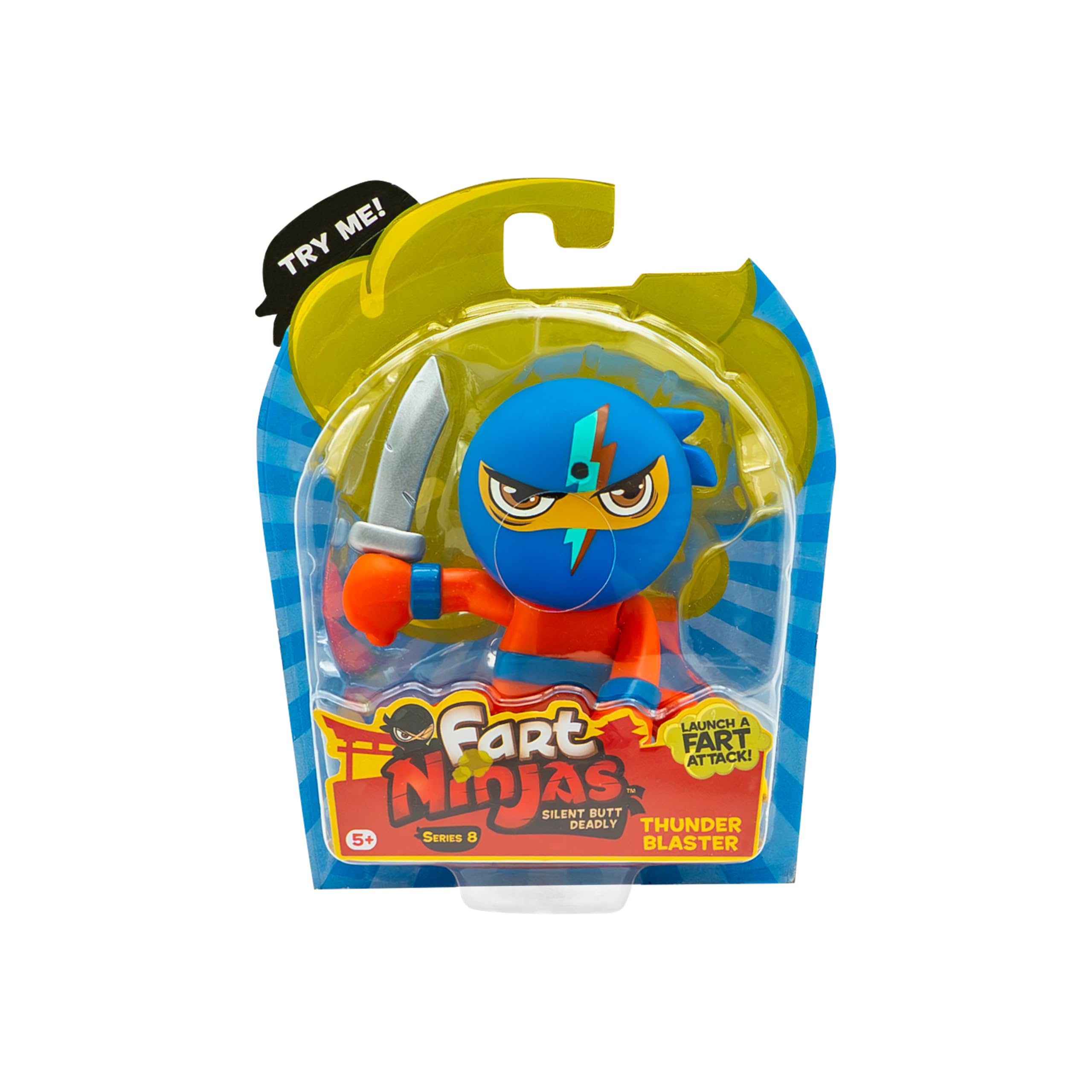 Fart Ninjas | 8 Figure da Collezione |Cheek Burner Serie 8 | 10 Suoni di Puzzette Realistici Attivati dal Movimento | Regali e Giocattoli per Bambini dai 5 Anni in Su