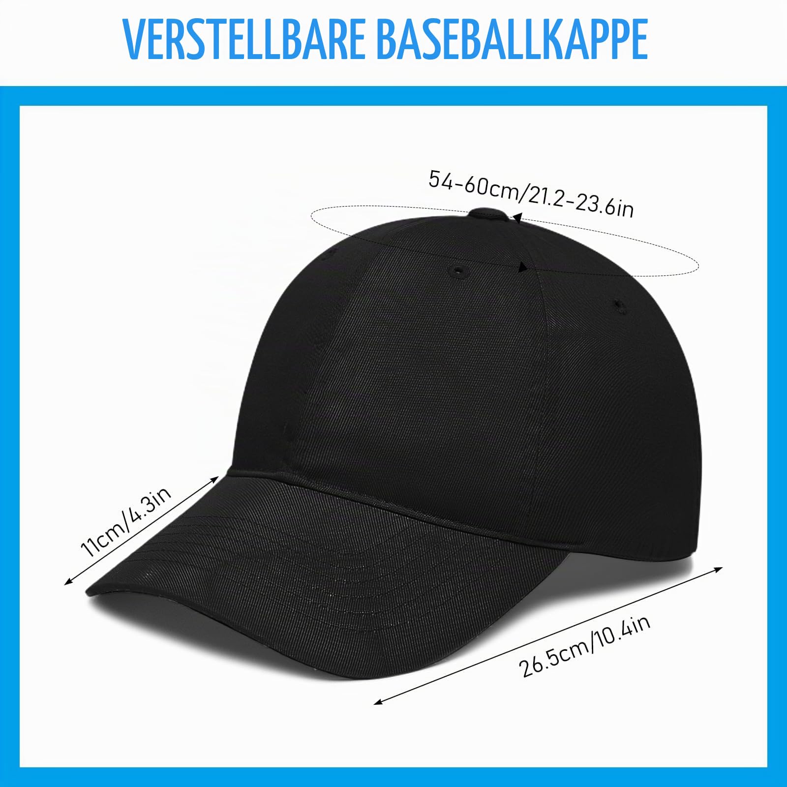 LYCN 24 Stück Unisex Baseball Caps Bulk Blanko Basecaps Verstellbar Schwarze Baseballkappen mit Rückriemen für Herren Damen Trucker Caps