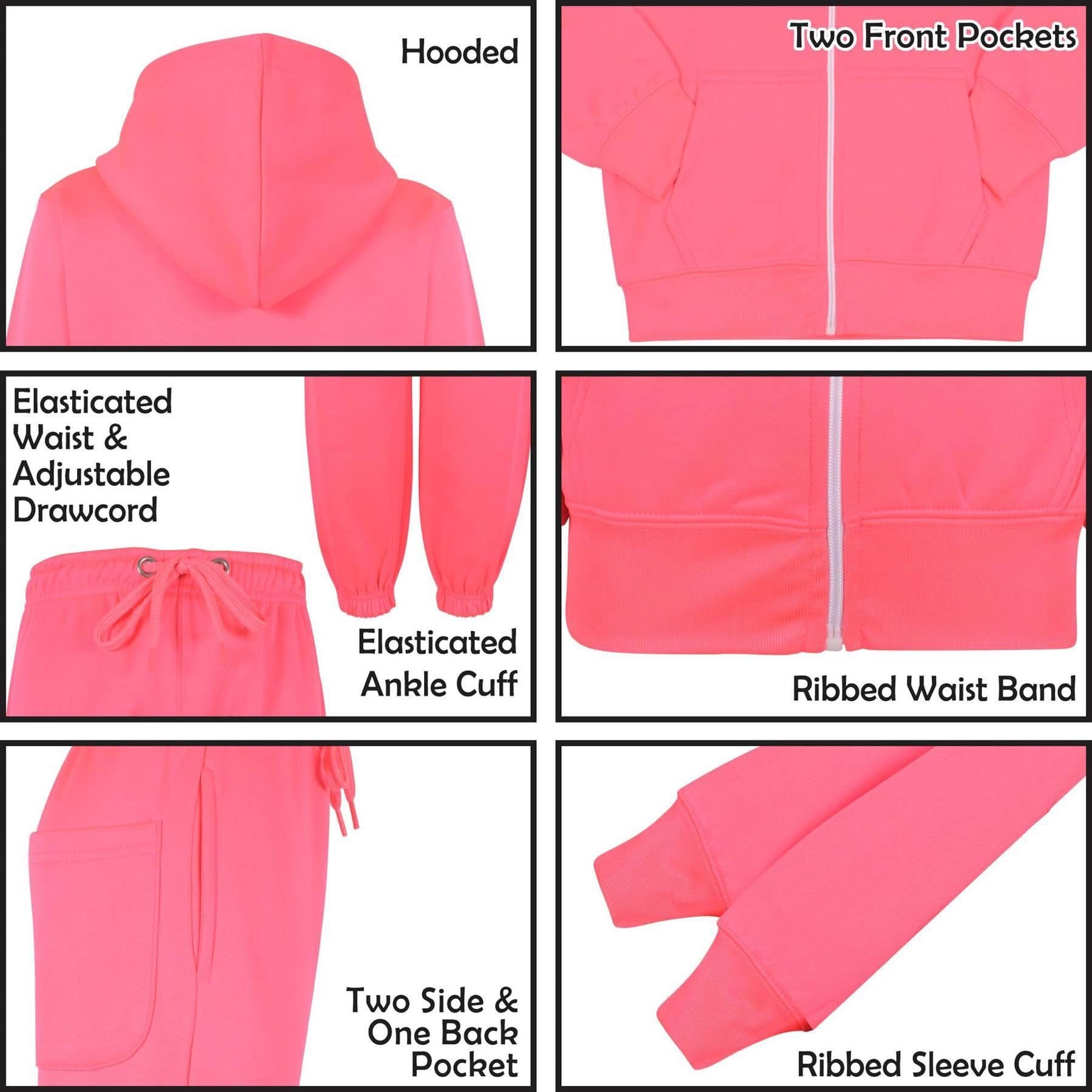 A2Z 4 Kids Garçons Filles Simple Sweat À Capuche avec Pantalon De Jogging Pantalon De Survêtement Pantalon Sport Vêtements De Sport Ensemble Enfants Pour Garçons Garçons Âge 2-13 Ans