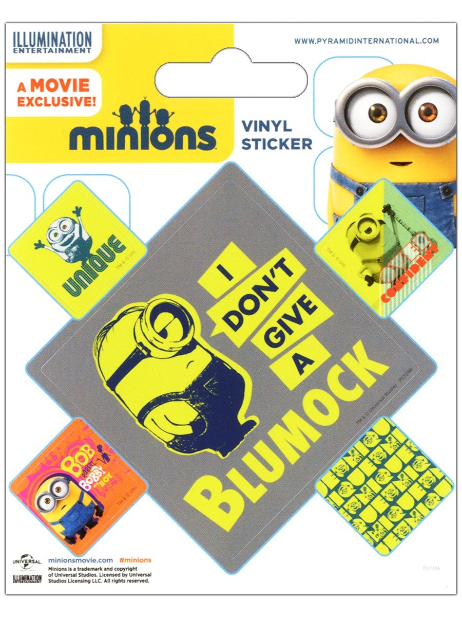 Pyramid International Multi-Colour "Minions (Blumock) Vinyl Stickers, 10 X 12.5 Cm