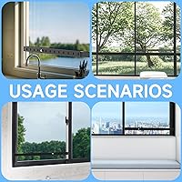 Vista 7 de Barras de seguridad ajustables para ventana, barras de seguridad en el interior vertical, bloqueo de barra de ventana para evitar robos, barras