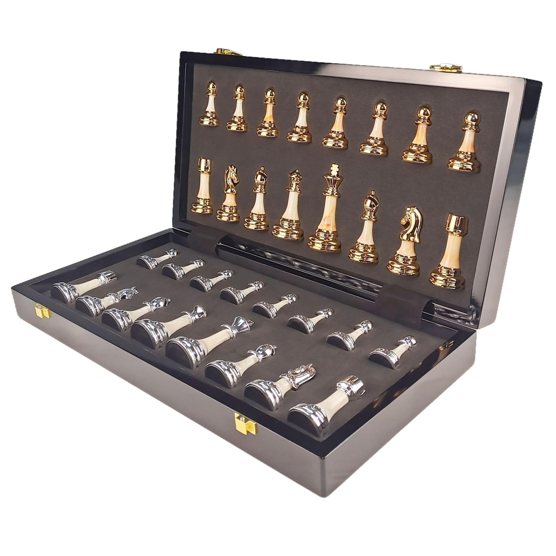 Set di scacchi for adulti e set di scacchi da viaggio pieghevoli da 15 pollici, ideali for principianti e giocatori professionisti scacchiera portatile
