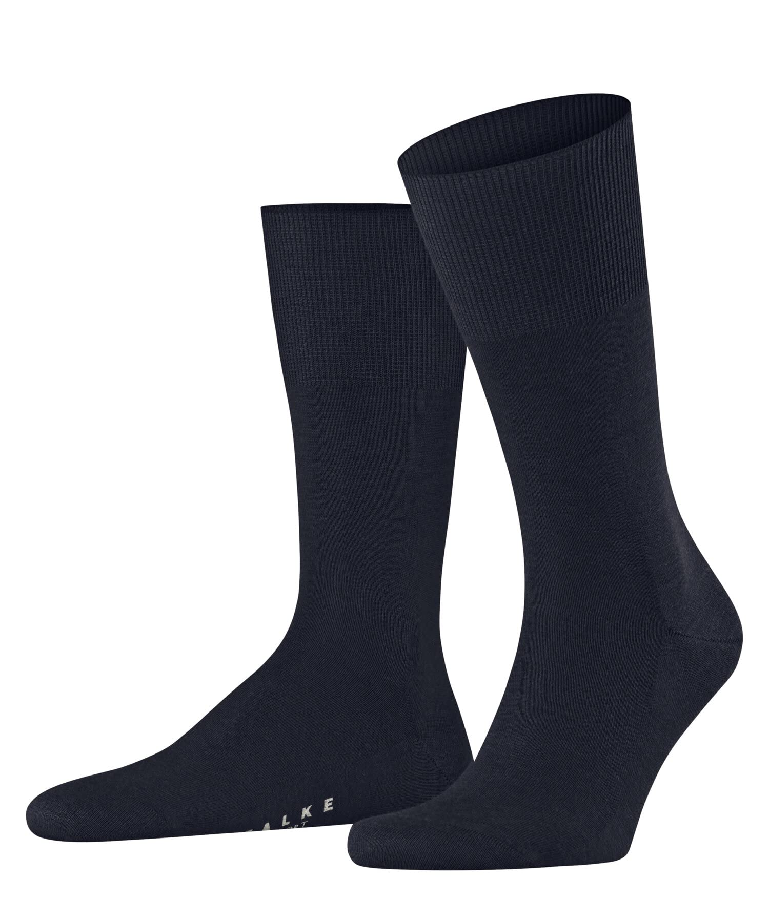 FALKE Herren Socken Airport M So Wolle Baumwolle einfarbig 1 Paar, Blau Space Blue 6116, 43-44
