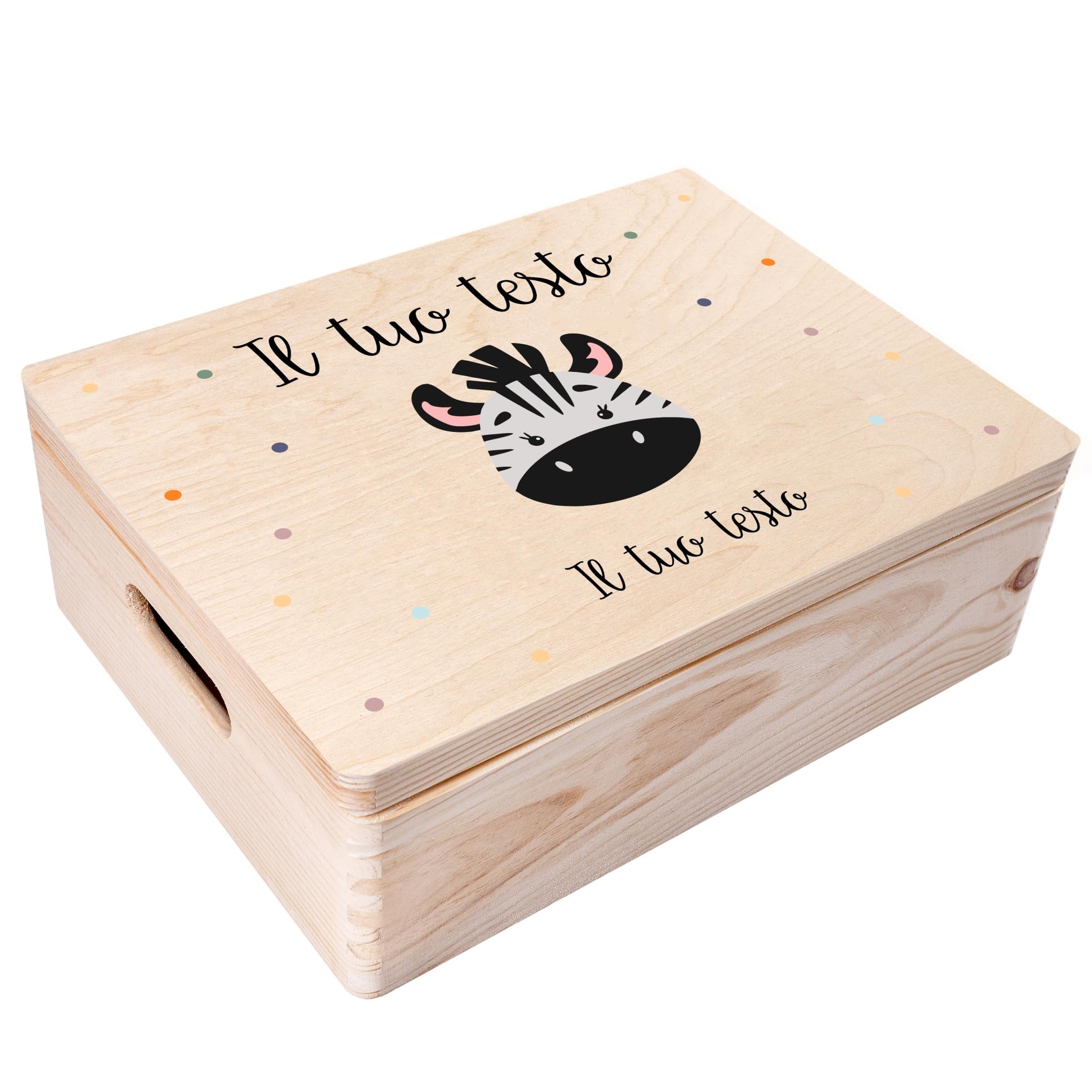 Creative Deco Scatola Ricordo Bambini Personalizzata, Zebra
