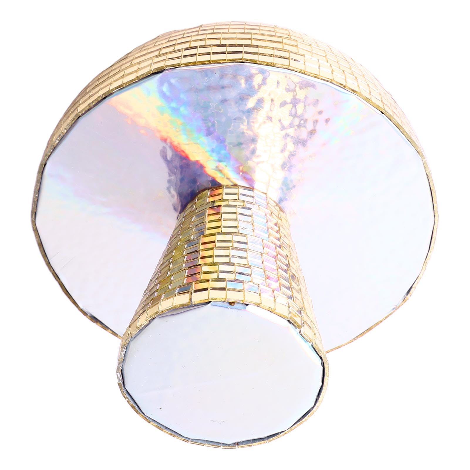 Bola de Discoteca Decorativa en Forma de Seta con Purpurina, Espejo Dorado, para Fiestas y Decoración