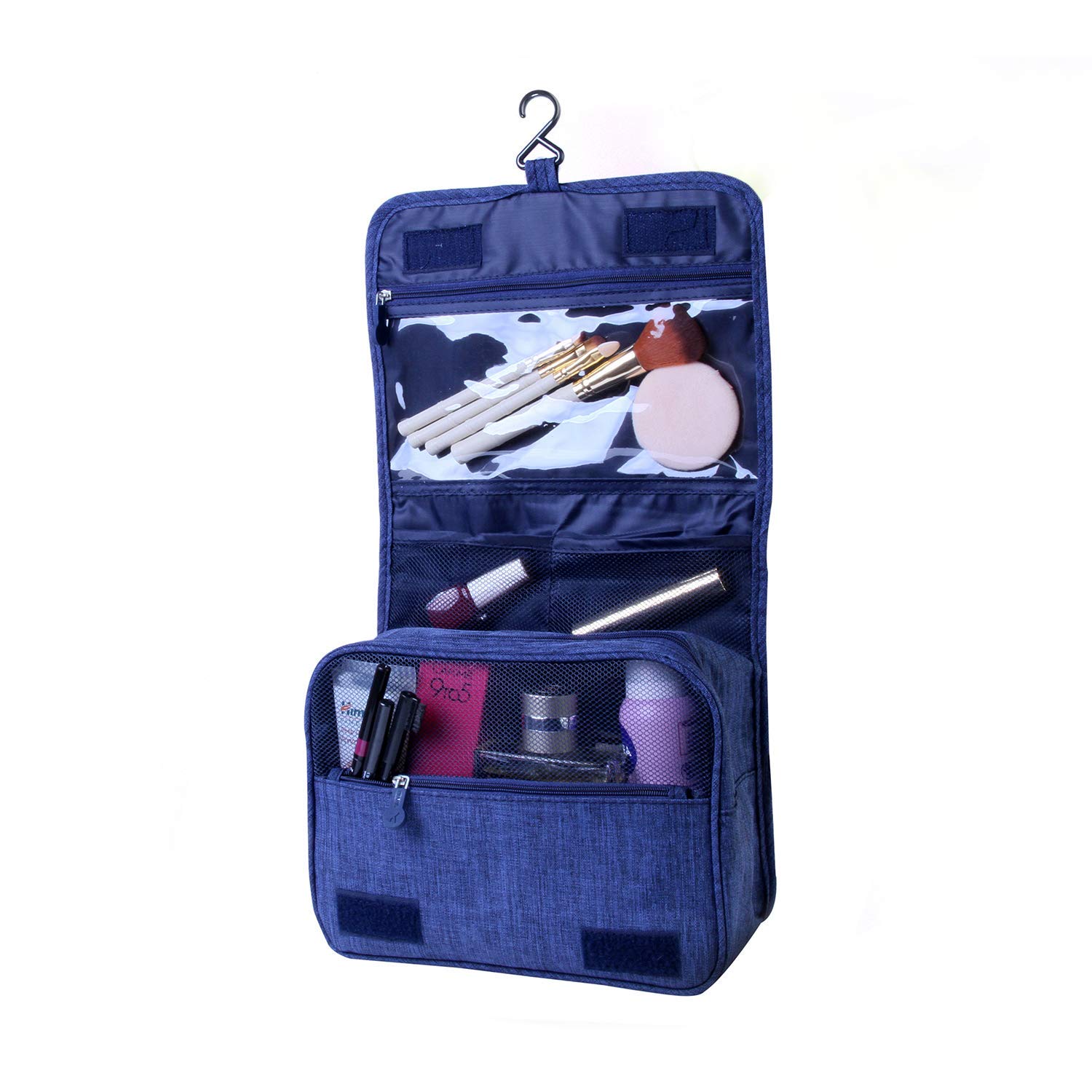 Egab Portable Toiletry Organizer Bags Waterproof Cosmetic Pouch (Sky Blue)