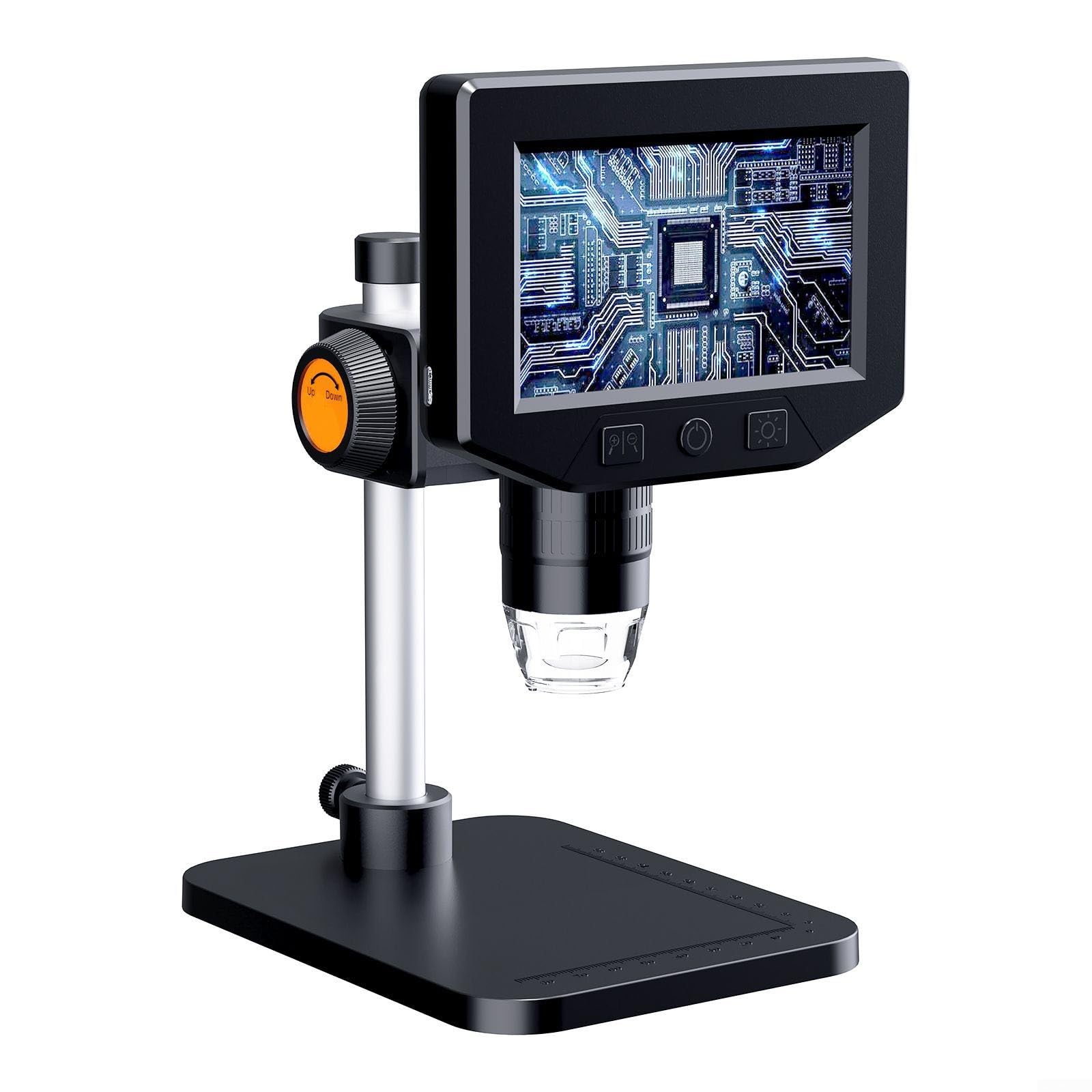 Microscopio Digitale 1000X 4.3 Pollice LCD 1080P Video Con 8 Luci LED Per Moneta Gemma Impianto Ispezione Studente Scienza Strumento di Apprendimento