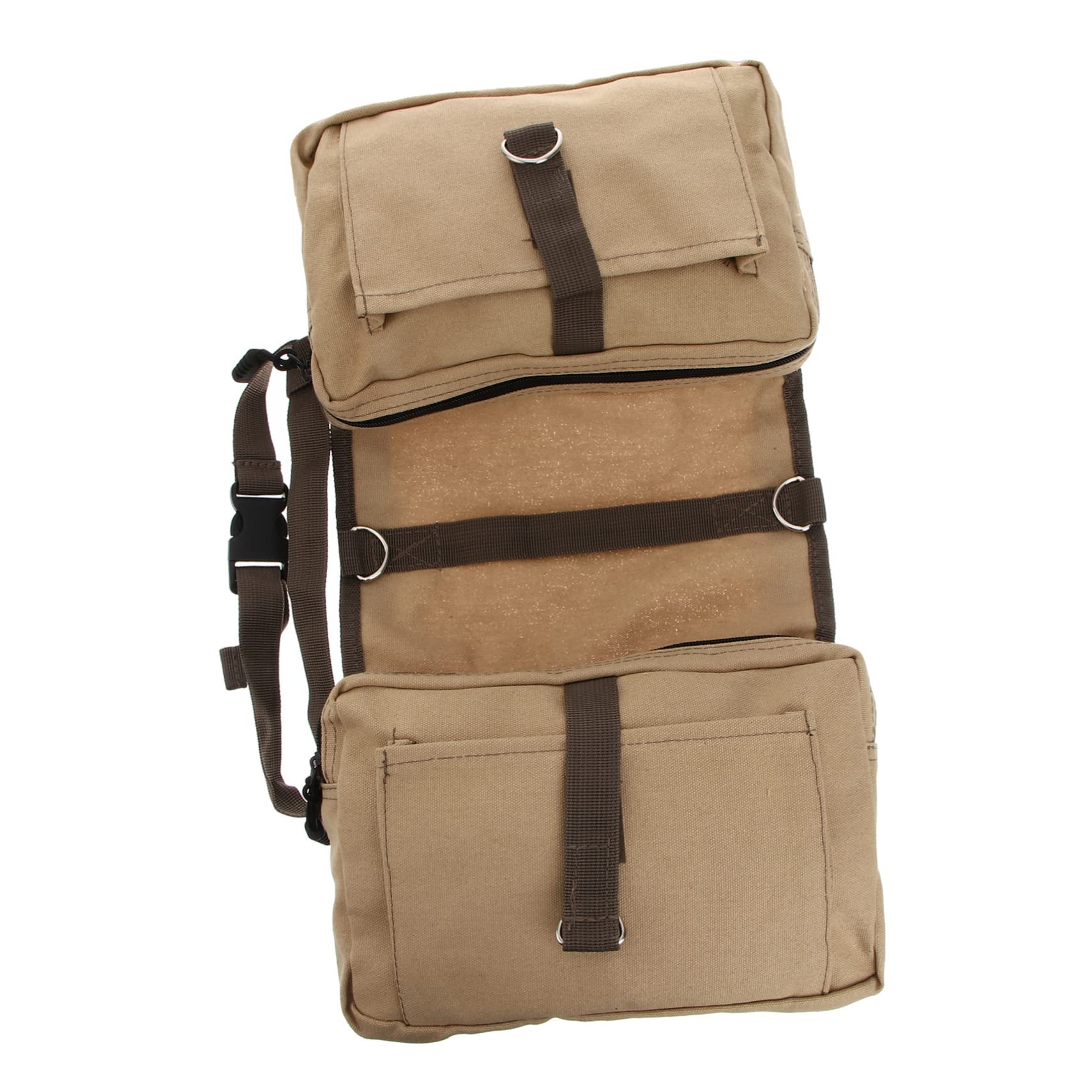 SUPVOX Dog Saddle Bag Canvas Backpack for Dogs Hiking Walking Camping (Black)