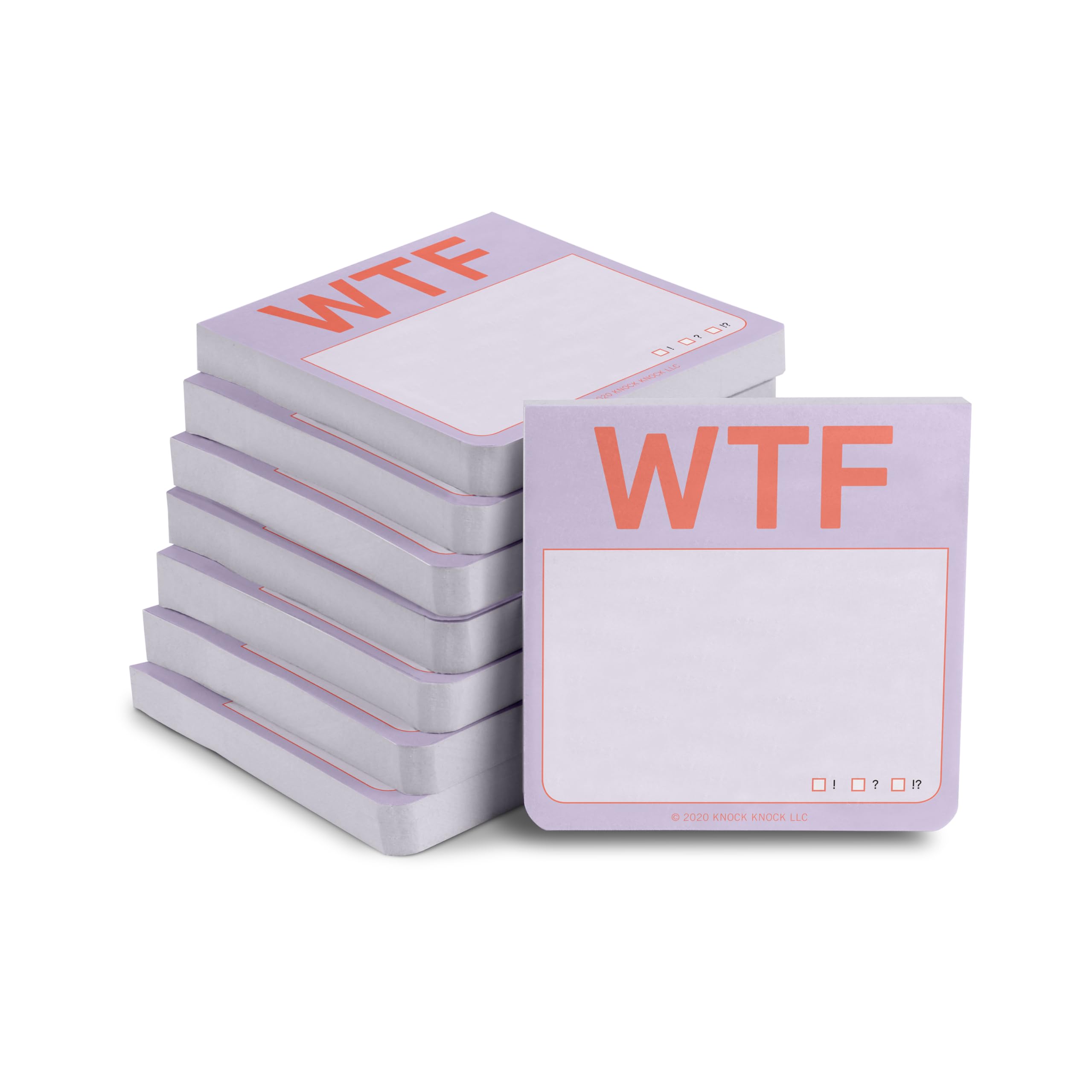 Knock Knock WTF Yapışkan Not Defterleri, Her Biri 7,62 x 7,62 cm, 8 Adet (Pastel Edition)