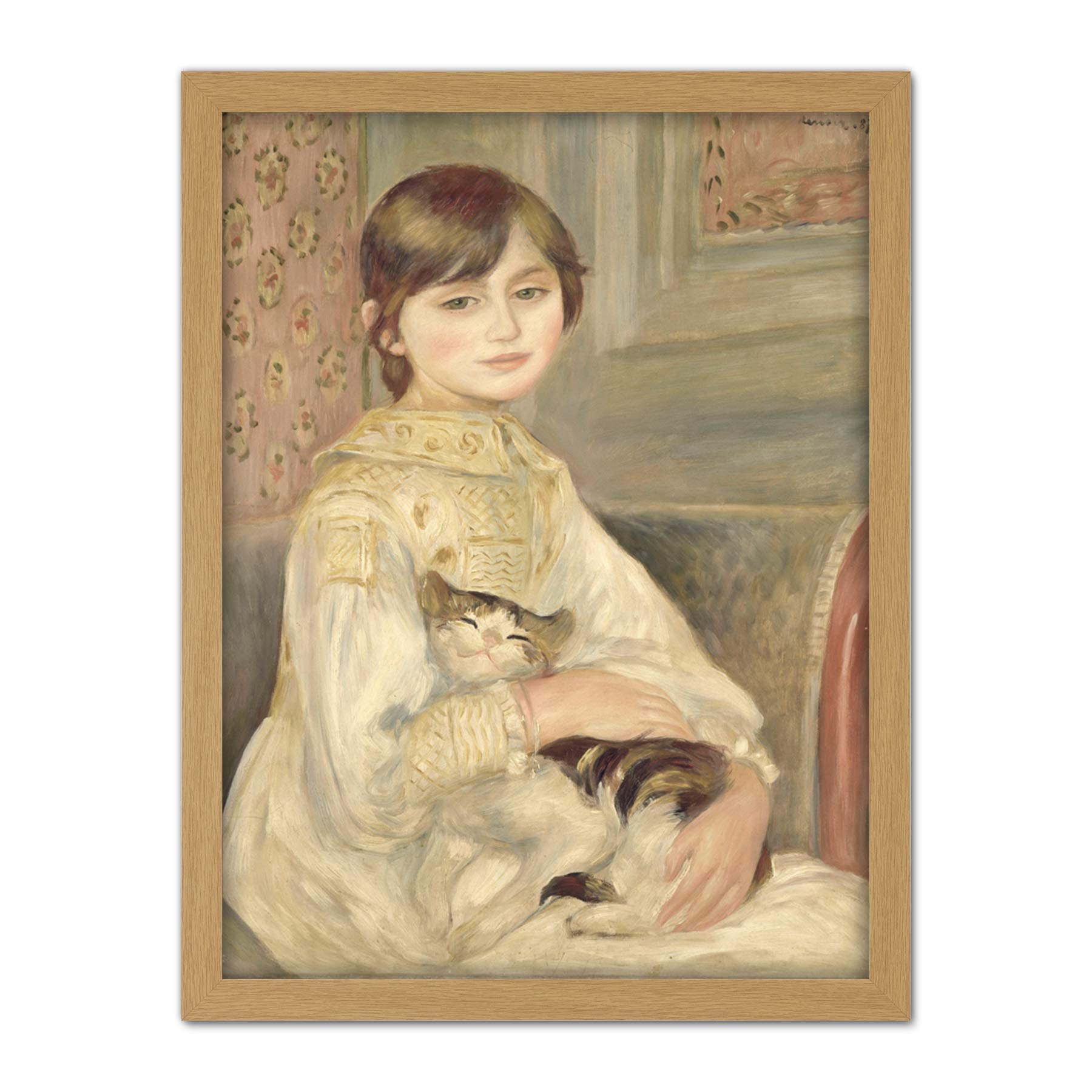 Auguste Renoir Julie Manet Large Framed Art Print Poster Wall Decor 18x24