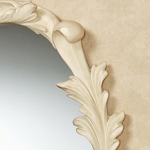 Miniatura 5 de Touch of Class Espejo de pared ovalado floral con encanto rosa antigua púrpura y azul sobre marfil