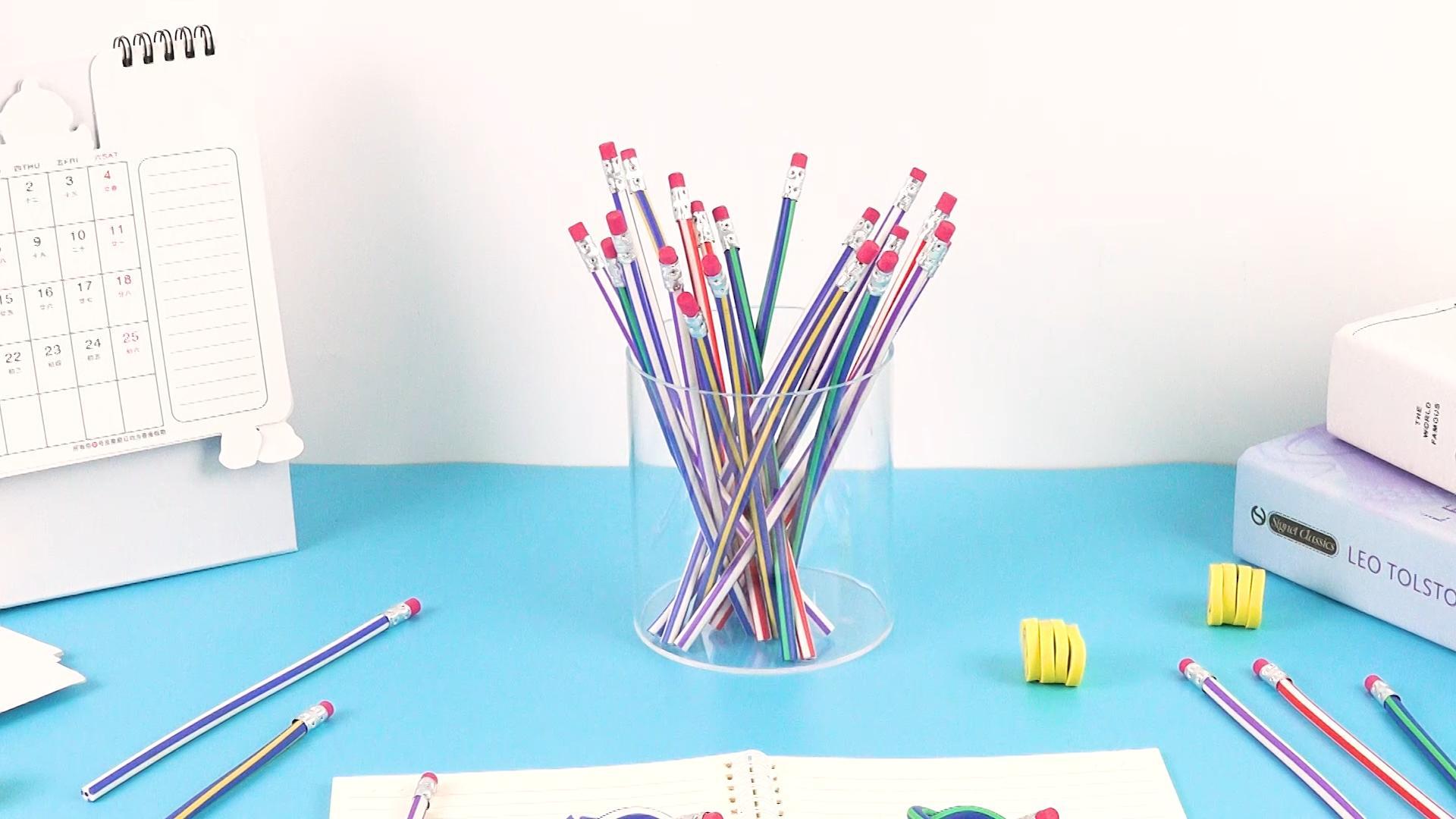 62 Pezzi Matite Pieghevoli Per Bambini | 30 Matite Colorate + 32 Gomme | Giocattoli Creativi Flessibili - Foto 2