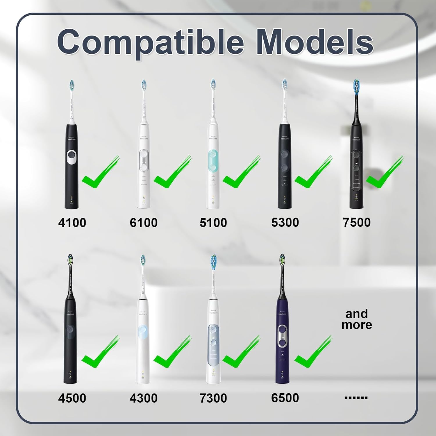 Charger Base Compatible with Philips Sonicare Electric Toothbrush Series 4100, 1100, 5100, 5300, 6100, 6500, Waterproof Replacement Charger for Electric Toothbrush Power Cord
