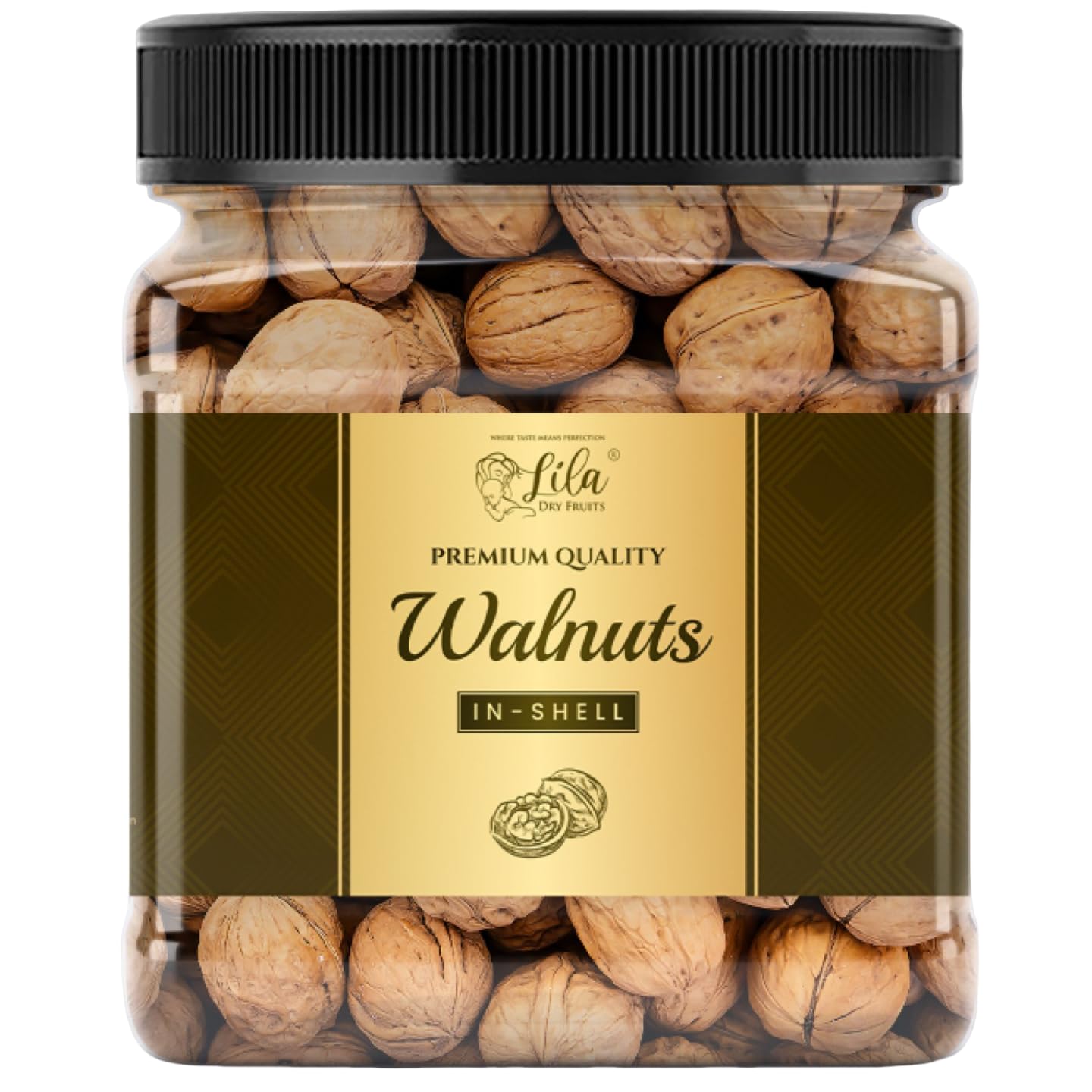 LILA DRY FRUITS Walnuts 500 Grams In-Shell | Premium Whole & Natural Walnut | Akrot Giri Rich in Iron and Protein | Akhrot Nuts Ideal for Breakfast, Snacking | Dry Fruits Perfect for Gifting