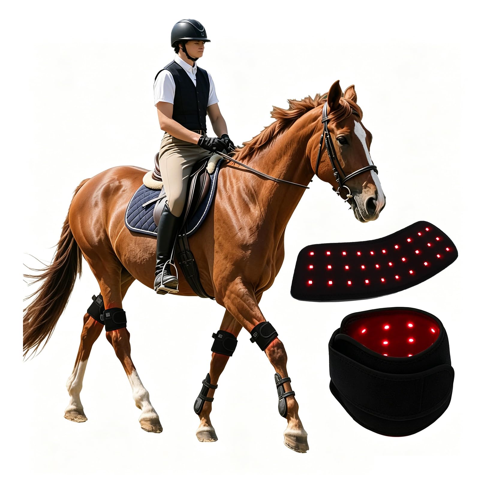 MLKHESY 660Nm Red Light Therapy for Horse, 850Nm Infrared Therapy Belt