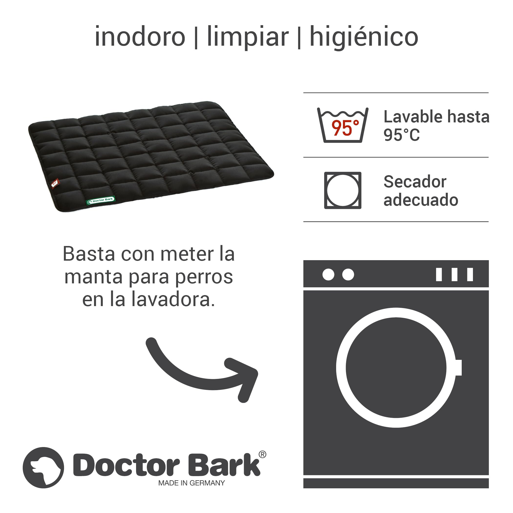 Doctor Bark Manta de Perros, Robusto, Lavable a 95 ° C - Disponible en Diferentes tamaños y Colores