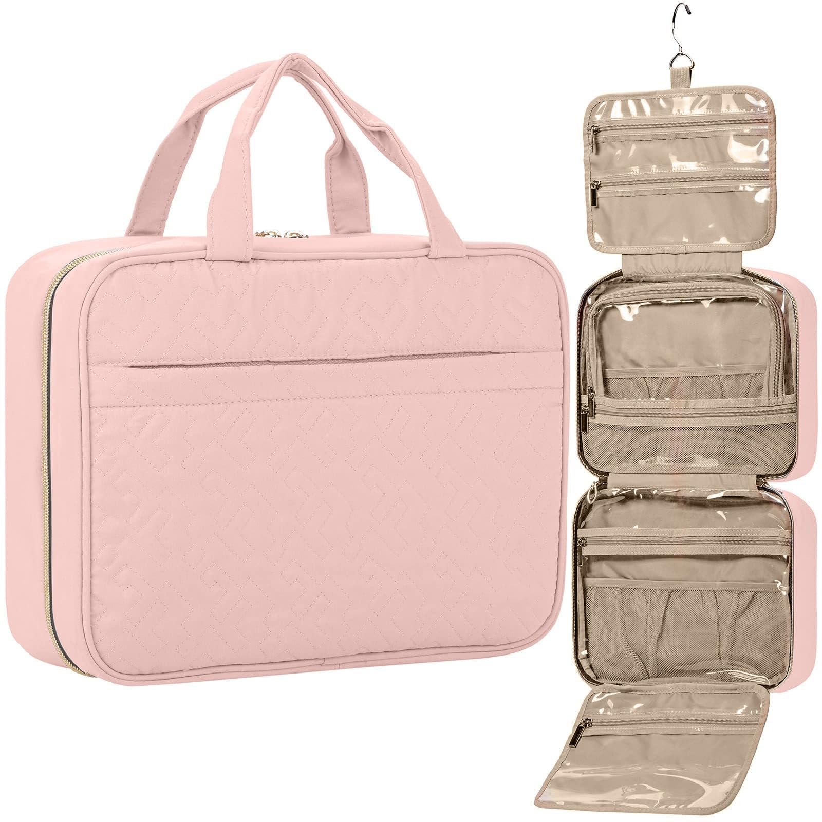 Kosmetyczka, wisząca torba podróżna, przenośna kosmetyczka dziewczęca (Pink)